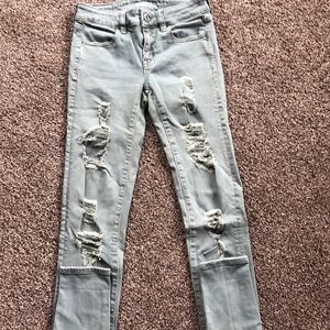 Green American eagle jeggings